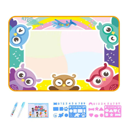 Water Painting Mat Repeated Graffiti Coloring Dust-Free 80x60cm Drawing Doodling Mat