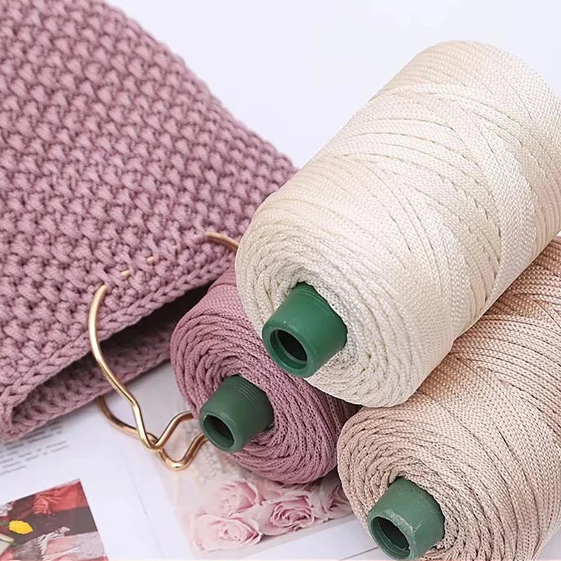 3mm Crocheting light weight Rope cool Hollow yarn to crochet Summer Sun Hat Hand Knitting thick threads bag hat Cushion