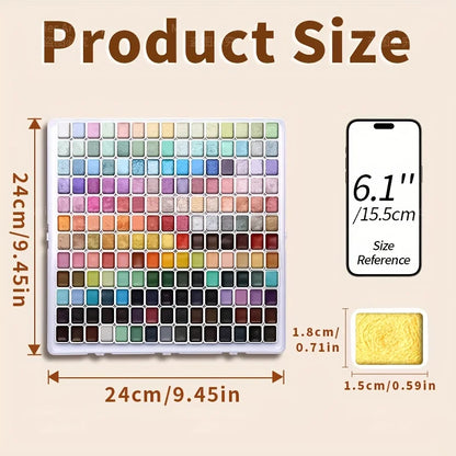 180 Colors Pearl Shimmer Watercolor Paint Set – Premium Metallic Shifting, Vibrant Professional Pigments