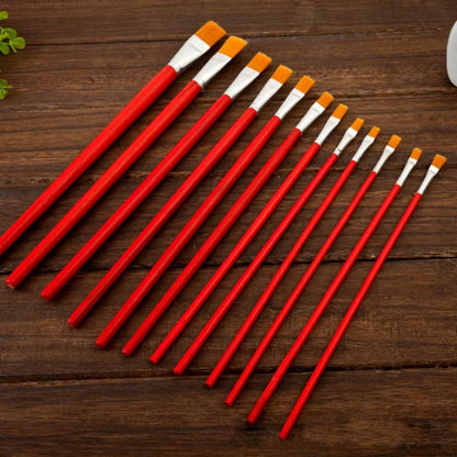 Rod red oil paint brush nylon 1-12 number suit painting watercolor brush