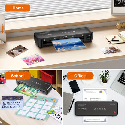 BONSAII 9" 4-in-1 Laminator with Never Jam Tech, Ideal for Docs & Photos - Includes 40 Sheets