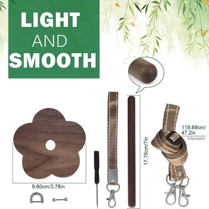 Wrist Wooden Yarn Ball Holder With Wristband Yarn Spinner Stand For Preventing Yarn Entanglement