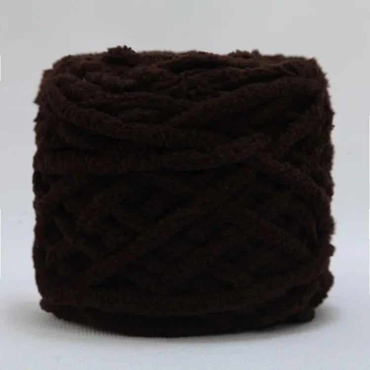 100g/ball Chenille Knitting Yarn Soft Ice Strip Line Cotton Yarn DIY Wool Yarn for Hand Knitting Scarf Thick Wool Wholesale