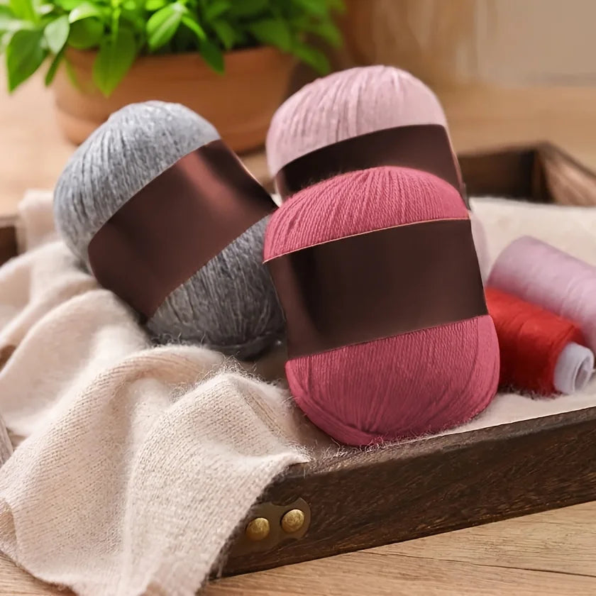 6 Pairs 100% Cashmere Soft Yarn 10.58oz+4.23oz - For Crochet Knitting Hats Clothing