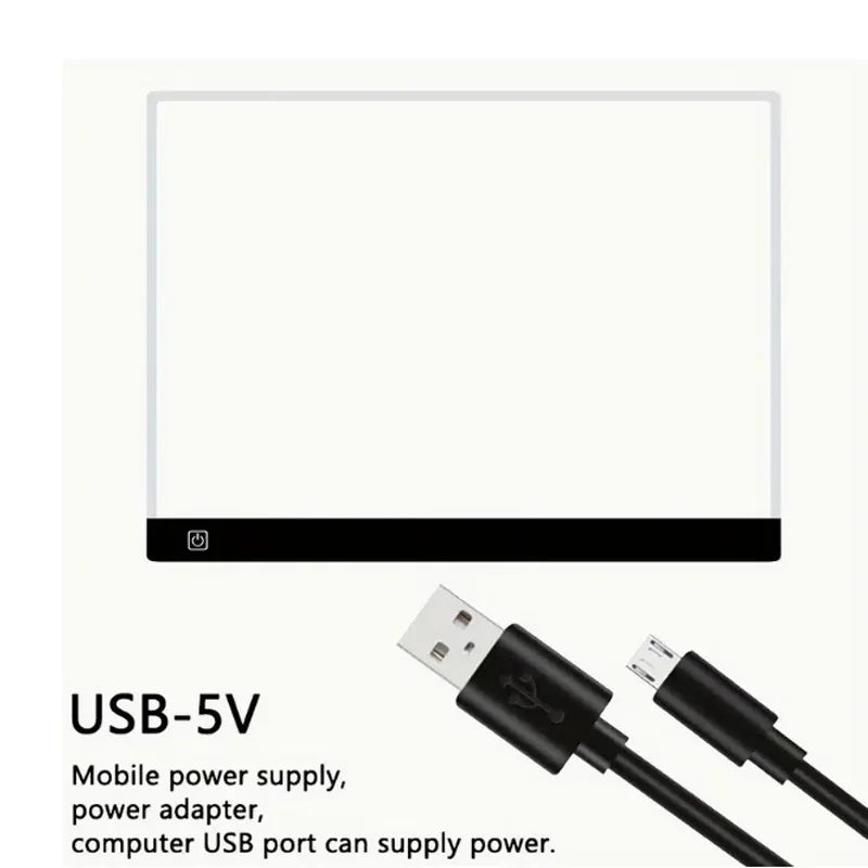 Led Drawing Copy Pad 3 Level Dimmable Board Table Animation Painting Adjustable Light Notepad