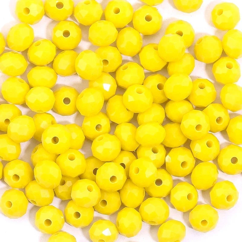 3*4mm 4*6mm Rondelle Faceted Glass Beads Loose Spacer Crystal Round Beads for Jewelry Making