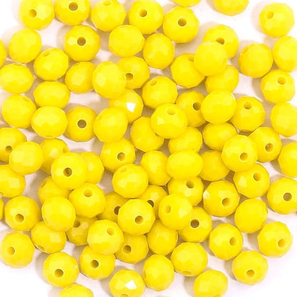 3*4mm 4*6mm Rondelle Faceted Glass Beads Loose Spacer Crystal Round Beads for Jewelry Making