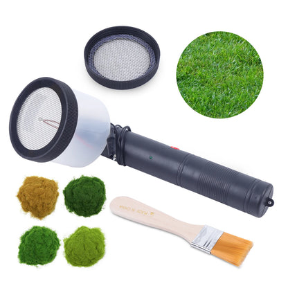 Portable Electrostatic Flocking Machine, DC3000V High-Efficiency Grass Applicator with Steel Mesh & ABS Housing