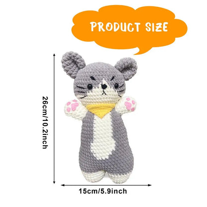 Crochet Kit For Kids Cute Cat Crochet Material Set For Beginners With Steps