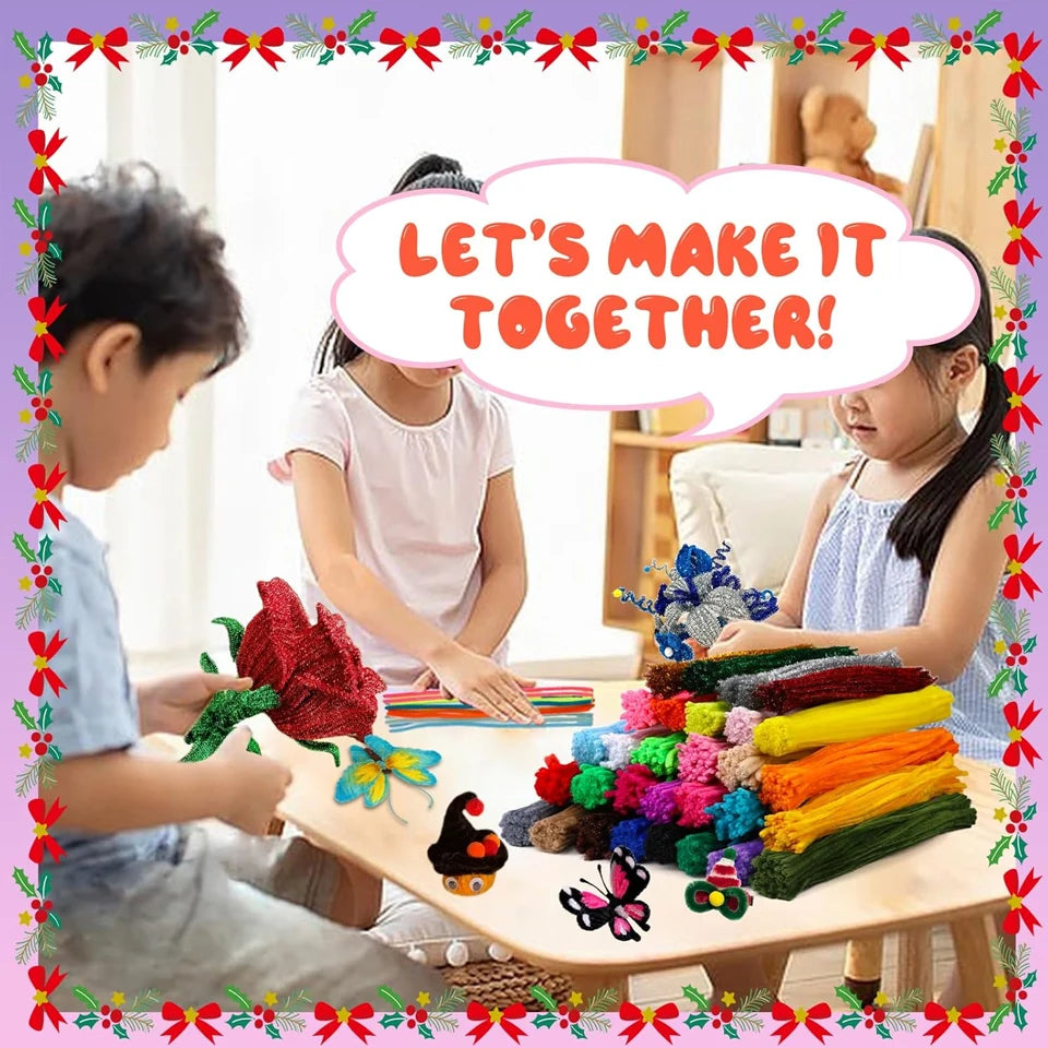 2000PCS Pipe Cleaners Chenille Stem 20 Assorted Colors