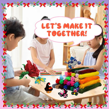 2000PCS Pipe Cleaners Chenille Stem 20 Assorted Colors
