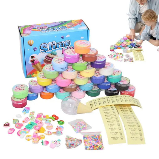 Soft Sludge Kit Kids Putty Mud Set Crystal Mud Set Of 30