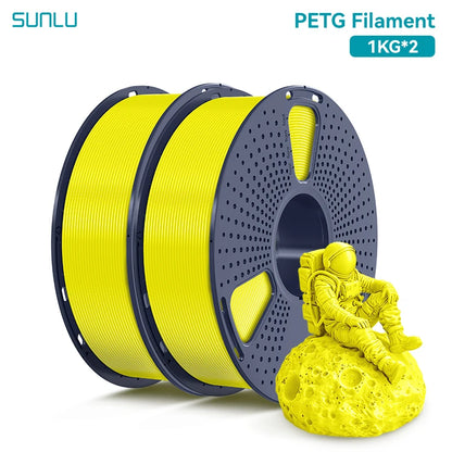 SUNLU 2KG PETG/PETG Clear Filament 1.75 ±0.02mm 1kg Spool (2.2lbs)