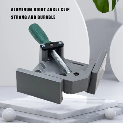 90 Degree Clip Aluminum Alloy Angle Clamp Single Handle Adjustable Swing Jaw for Welding Woodworking Photo Frame
