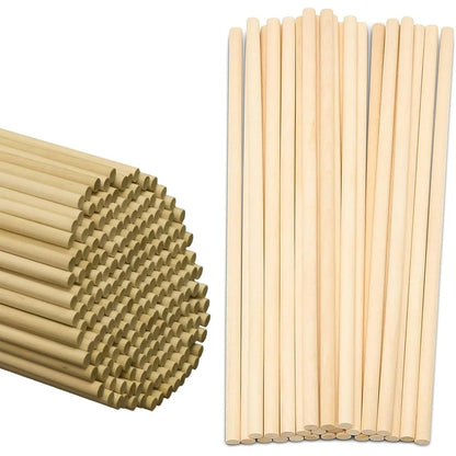 Wooden Lollipop Sticks 1/4 Inch x 12 Inch Craft Dowels 50 Count Cake Pops Candy Making Crafts Baking Supplies