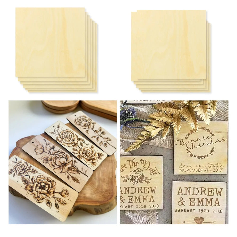 Basswood Sheets 3mm Thick Unfinished Wood Plywood for Laser Engraving and Co2 Laser Cutting