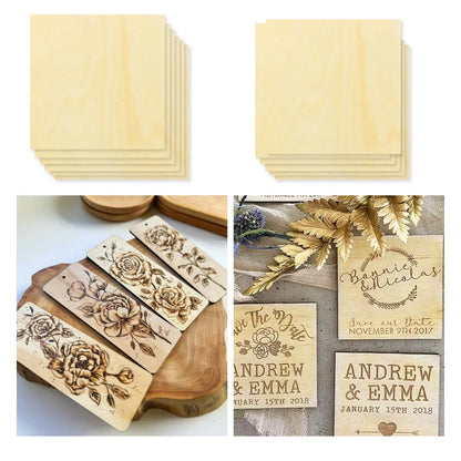 Basswood Sheets 3mm Thick Unfinished Wood Plywood for Laser Engraving and Co2 Laser Cutting