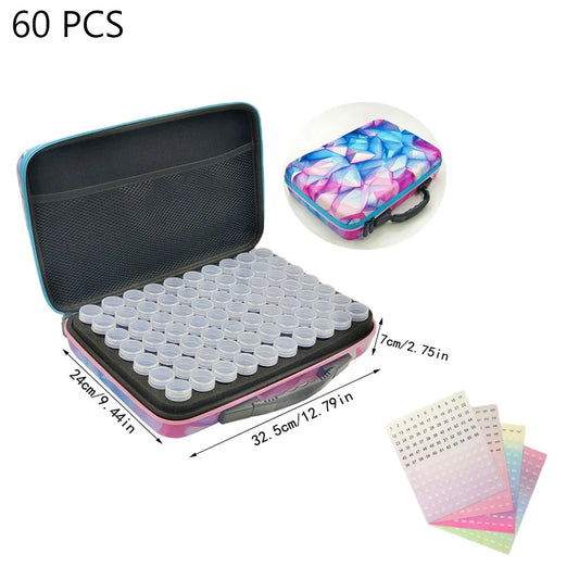 Diamond Painting Tools Accessories Leather Handbag Cross Stitch Kit 5d Beads Jewelry Storage Container 60 Plastic Bottles