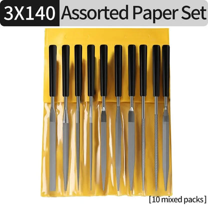 10pcs/set Metal Needle File Set Wood Rasp Metal Polishing Hand File Tools