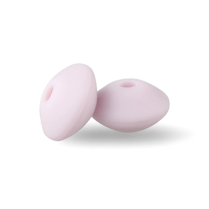 50/100pcs Silicone Lentil Beads 12mm Abacus Loose Focal Beads For Jewelry Making