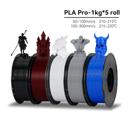 KEEPANG PLA/HS-PLA/PLA Matte/PLA Pro 5KG PLA 3D Filament 1.75mm 1KG/Roll (2.2lbs) Neatly Wound 3D Printing Materials