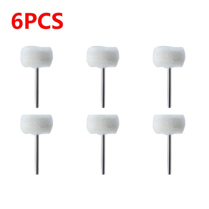 1-20PCS Wool Felt Grinding Sanding Head Polishing Wheel Tool Combination Set About 3mm Shank Dremel Dril for Jewelry/Gold
