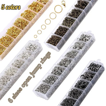 Zinc Alloy Open Jump Rings Lobster Clasps Bracelet Necklace Chain Accessories Kits