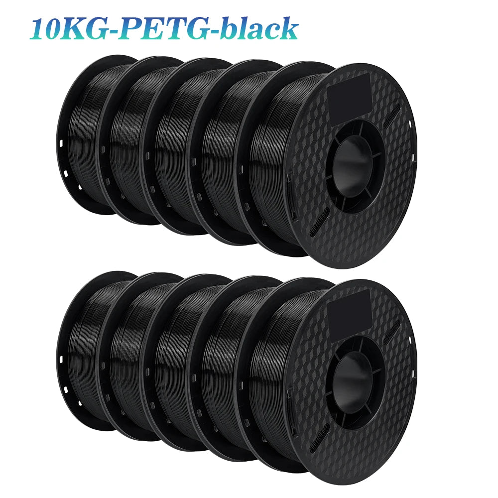 KINGROON 22LBS PETG or PLA filament 3D Printer Filament 10 Rolls 1KG 1.75MM Eco-Friendly Good Toughness Mix Color