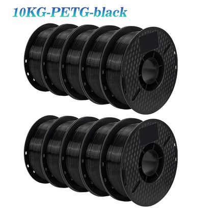 KINGROON 22LBS PETG or PLA filament 3D Printer Filament 10 Rolls 1KG 1.75MM Eco-Friendly Good Toughness Mix Color