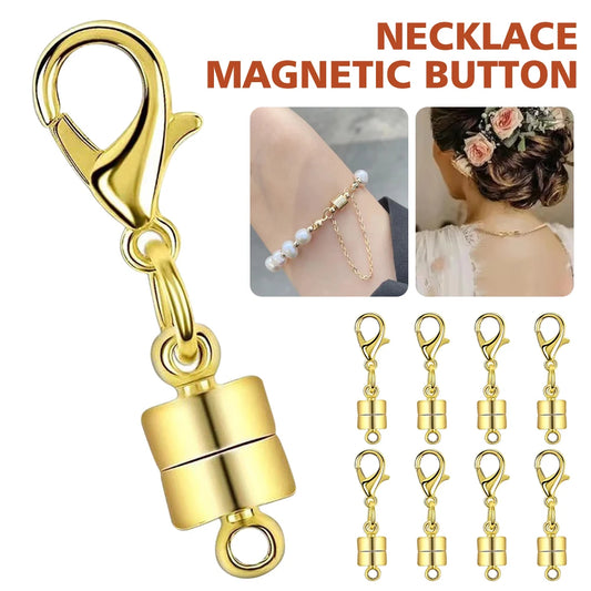 8pcs Magnetic Necklace Clasp with Lobster Jewelry Clasps for Necklaces Extender Bracelet