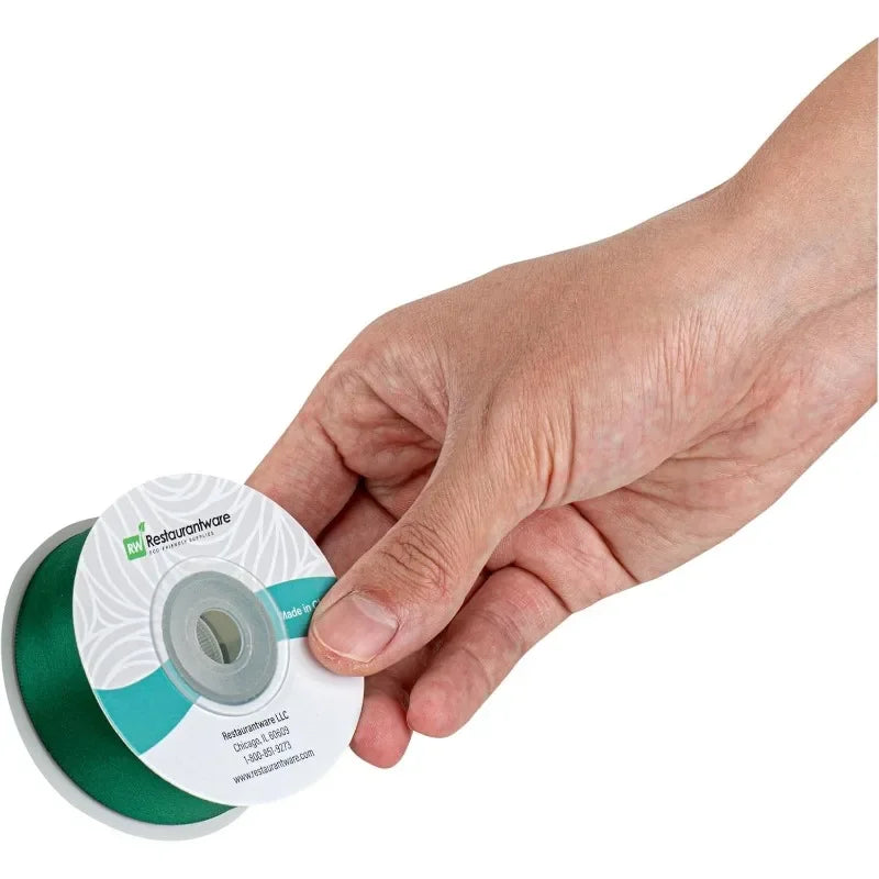 1" Forest Green Satin Ribbon 10 Yards - Single Sided