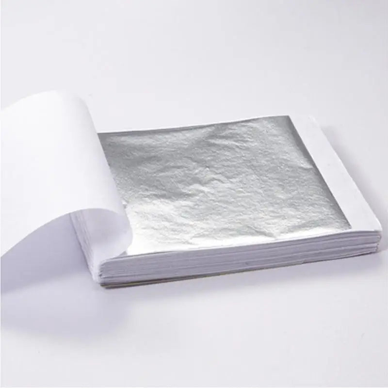 100pcs Imitation Gold Sliver Copper Foil Paper Leaf Flake Gilding Sheets