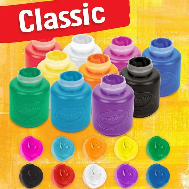 (3 pack) Crayola Washable Kids Paint Set, 10 Ct