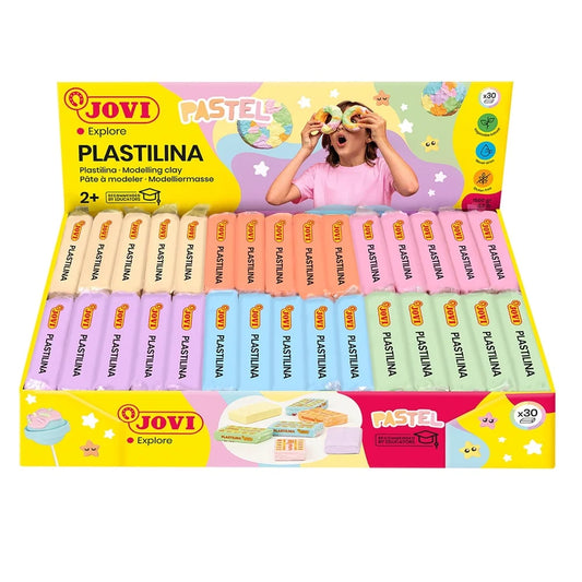 Pastel Color Modeling Clay Set 30 Bars Non Drying Safe Kids Creativity Molding Craft Activities