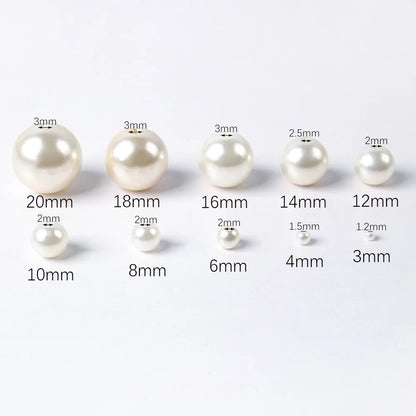 500pcs 3 4 6 8 10 mm Imitation Pearl Beads With Hole Beading Accessories Acrylic Spacer Beads Jewelry Making