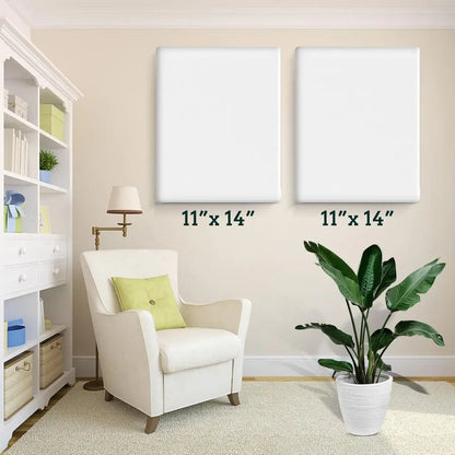11x14 Canvases for Painting, 24 Pack Blank White Canvases Cotton for Oil, Acrylic and Watercolor
