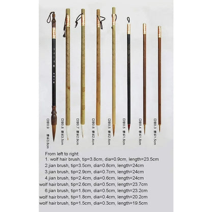 Sketching brush Watercolor Chinese Calligraphy brush set Chinese characters Japanese painting brush 8 sets/set