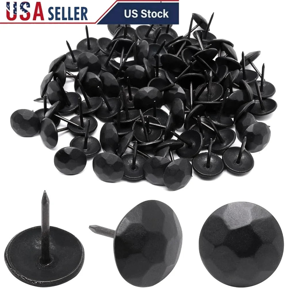 100pcs Upholstery Tacks Decorative Metal Nails Thumb Tacks Craft Furniture Pins