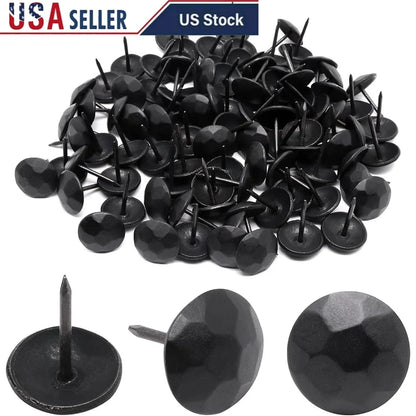 100pcs Upholstery Tacks Decorative Metal Nails Thumb Tacks Craft Furniture Pins