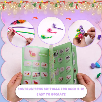 2000PCS Pipe Cleaners Chenille Stem 20 Assorted Colors