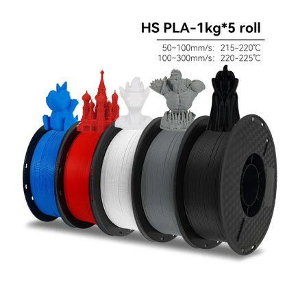 KEEPANG PLA/HS-PLA/PLA Matte/PLA Pro 5KG PLA 3D Filament 1.75mm 1KG/Roll (2.2lbs) Neatly Wound 3D Printing Materials