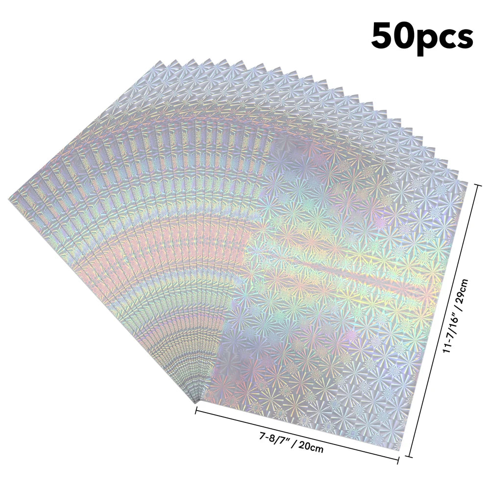 50pcs/pack 20x29cm Toner Hot Stamping Foil Paper A4 Toner Reactive Foil By Laser Printer and Laminator