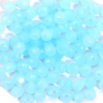 3*4mm 4*6mm Rondelle Faceted Glass Beads Loose Spacer Crystal Round Beads for Jewelry Making