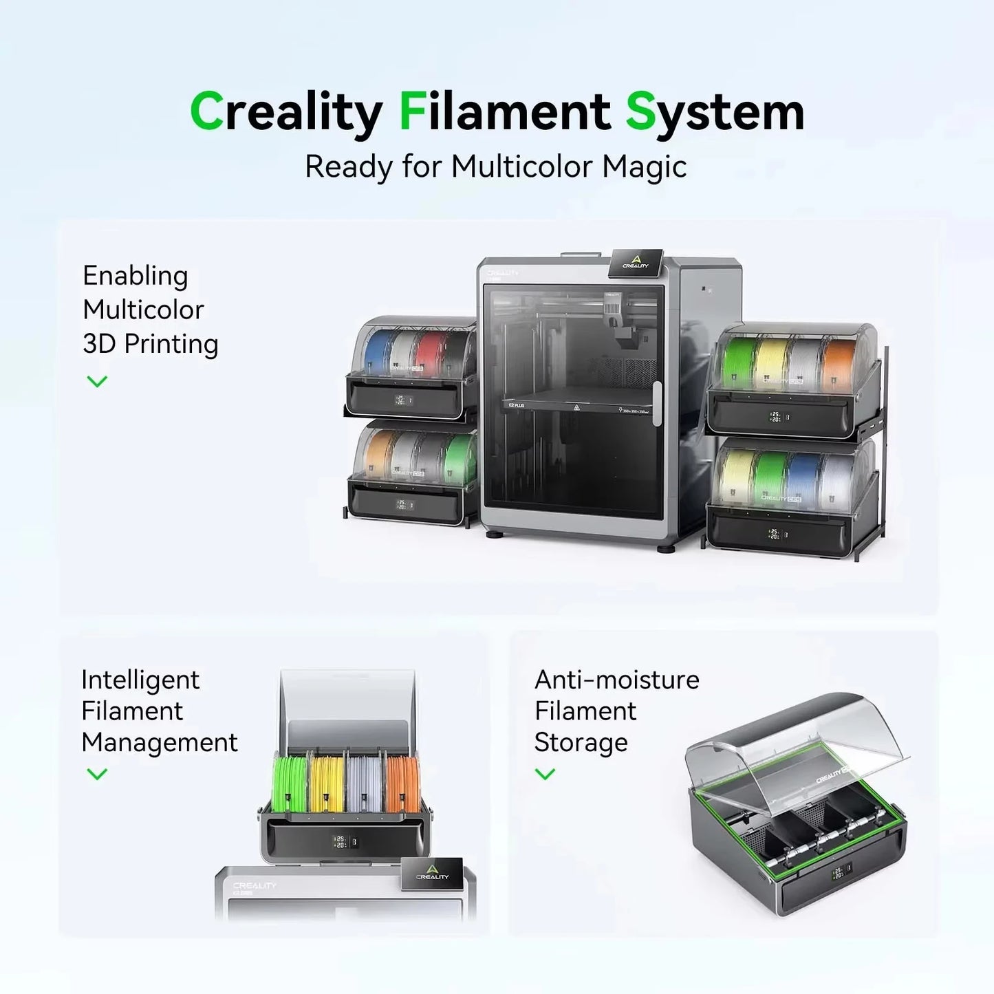 Creality CFS -Creality Filament System Multicolor 3D Printer Supports 4 Parallel for Creality K2 Plus 3D Printer