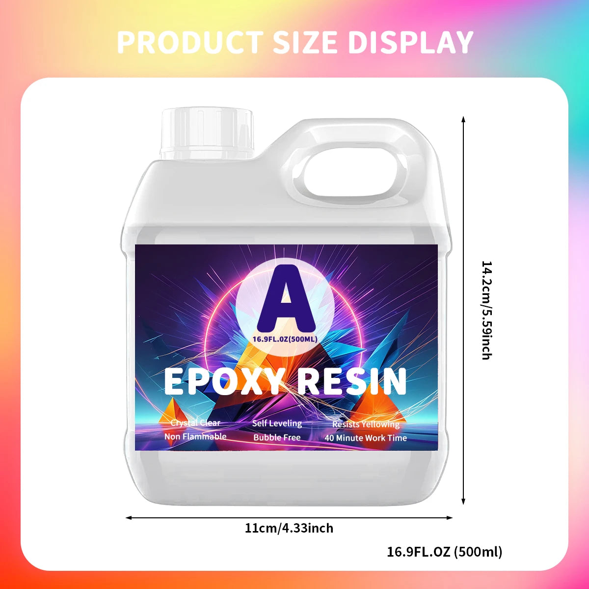 500ml 1:1AB Epoxy Resin Gule Fast Curing High Clear Hardness Resin AB Adhesive For DIY Earring Pendant Jewelry Craft Making