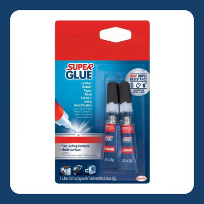 Loctite Super Glue Liquid, Clear, 0.07 fl oz Tube, 2 Pack