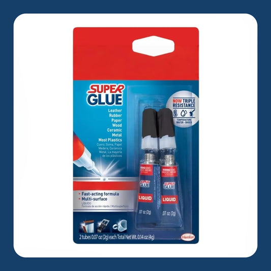 Loctite Super Glue Liquid, Clear, 0.07 fl oz Tube, 2 Pack
