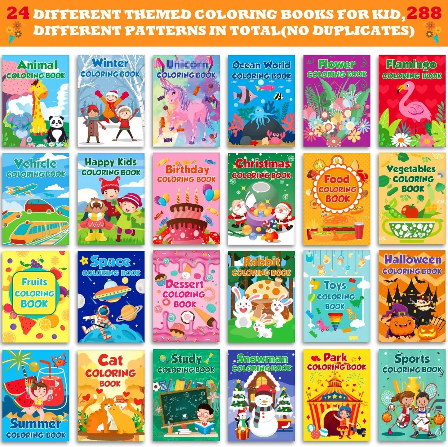 48Pack Small Coloring Books for Kids Ages 4-8, 8-12, Ages 2-4