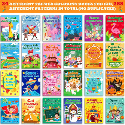 48Pack Small Coloring Books for Kids Ages 4-8, 8-12, Ages 2-4