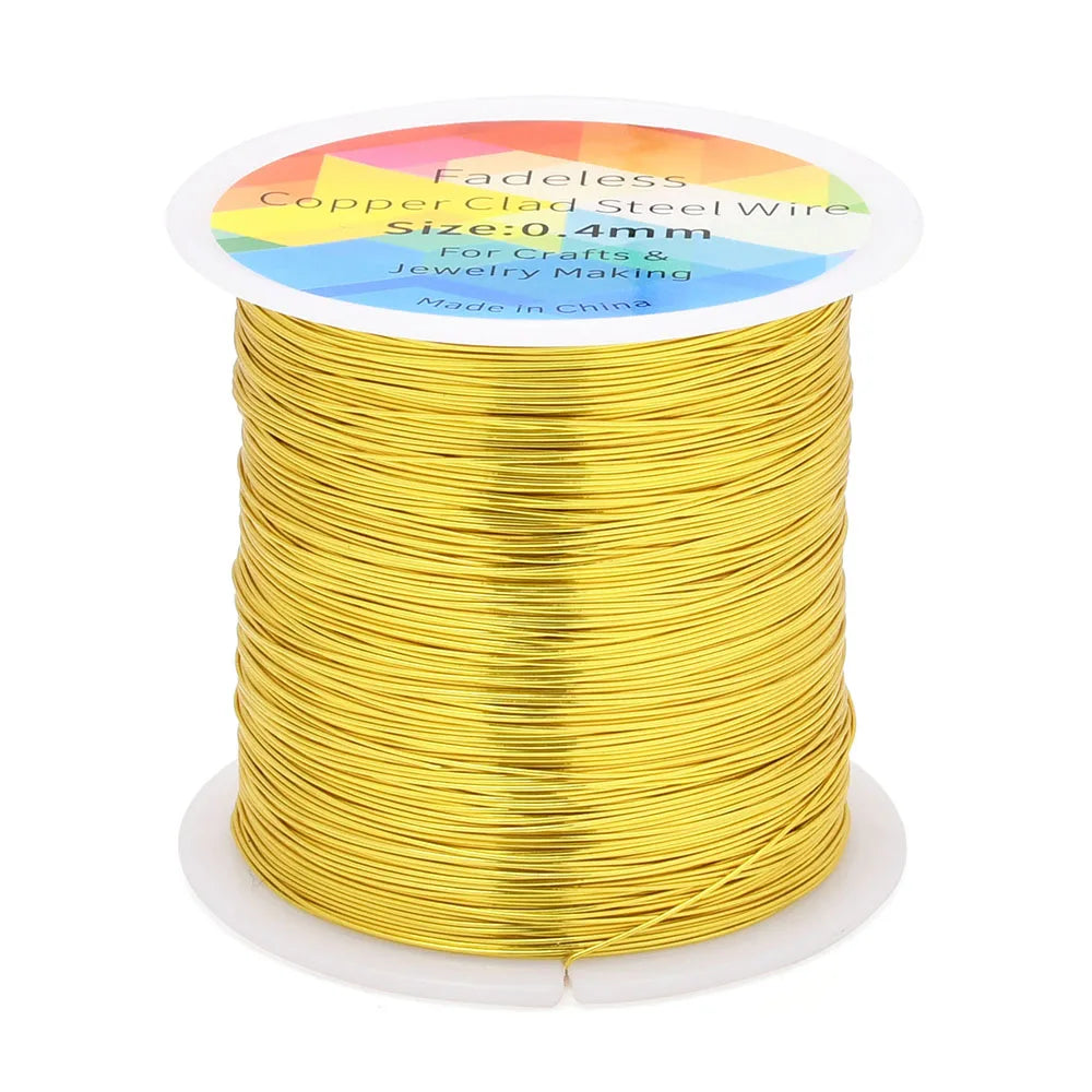 100m/328ft Fadeless Copper Clad Steel Wire Bendable Metal Sculpting Wire for Craft Floral Jewelry Making 0.3/0.4mm 2030